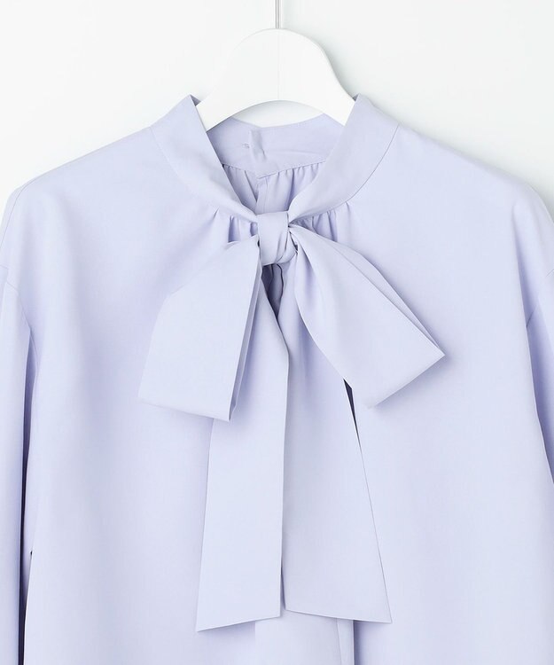 ANY SIS L 【2WAY】リボンギャザー ブラウス スカイブルー系