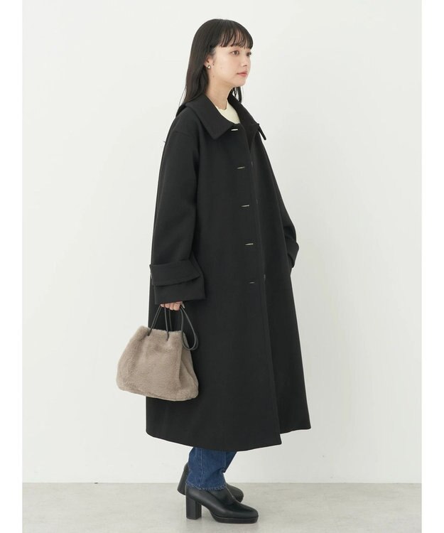 earth music&ecology ステンカラーコート（無地） Black