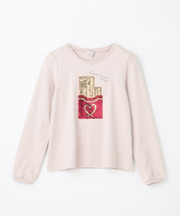 ANY KIDS ミラクルスパンコール Tシャツ ミルクティー