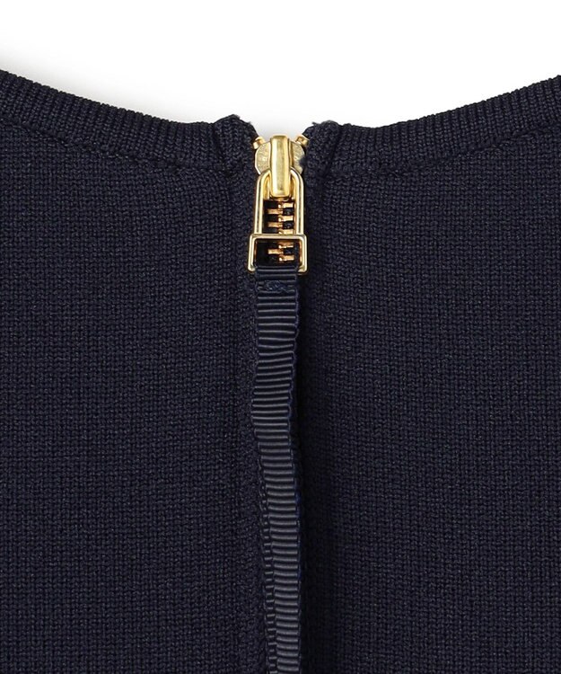 UNFILO L BEAUTY FORM KNIT スリーブレス ワンピース ネイビー