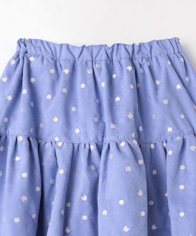 ANY KIDS ネコ×ドット刺繍 スキャッツ ラベンダー