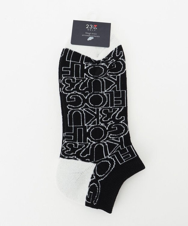 23区GOLF 【MEN】ロゴアンクルソックス ブラック系5