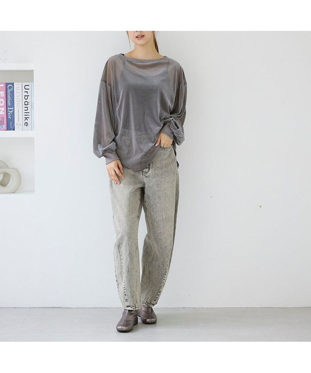 MODE ET JACOMO <carino>【レイン対応】スクエアトゥローヒールブーツ ダークシルバー