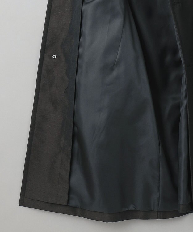 GOTAIRIKU 【山栄毛織】コットンモヘア ラグラン コート ダークブラウン系