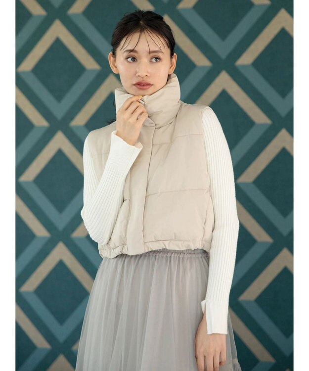 Green Parks ・Ｐｅｔｉｔ　Ｆｌｅｕｒ　ナカワタショートベスト Light Beige