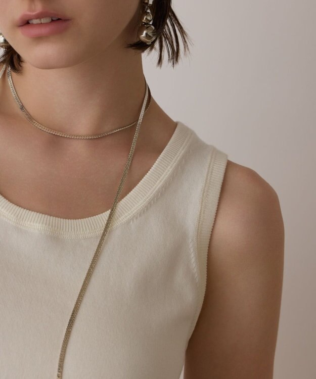 GRACE CONTINENTAL クルーニットトップ ホワイト