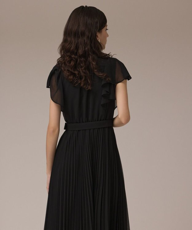 GRACE CONTINENTAL ボウタイプリーツドレス ブラック