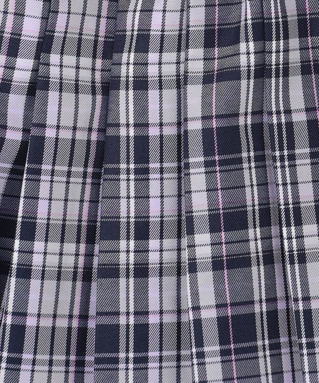 ANY KIDS チェックプリーツスカパン ネイビー