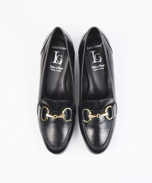 BONTRE 【LucaGrossi/ルカグロッシ】ヒールビットローファー/A544-UA ブラック