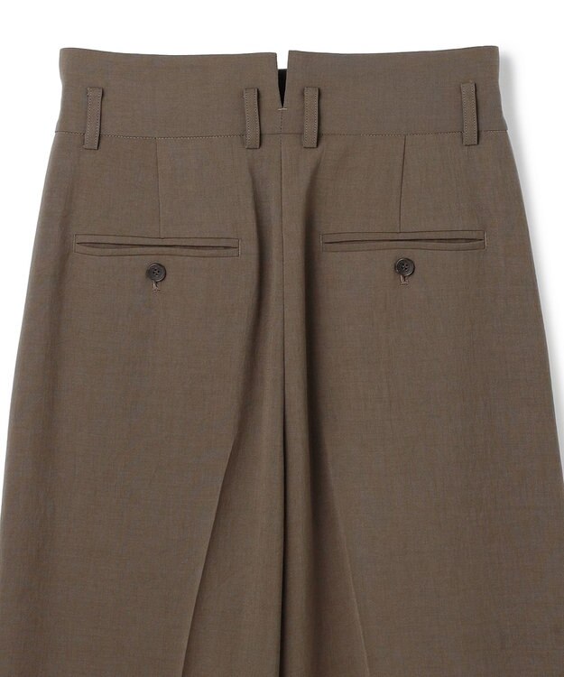 uncrave ドライタッチトロ ワイドトラウザー ベージュ系