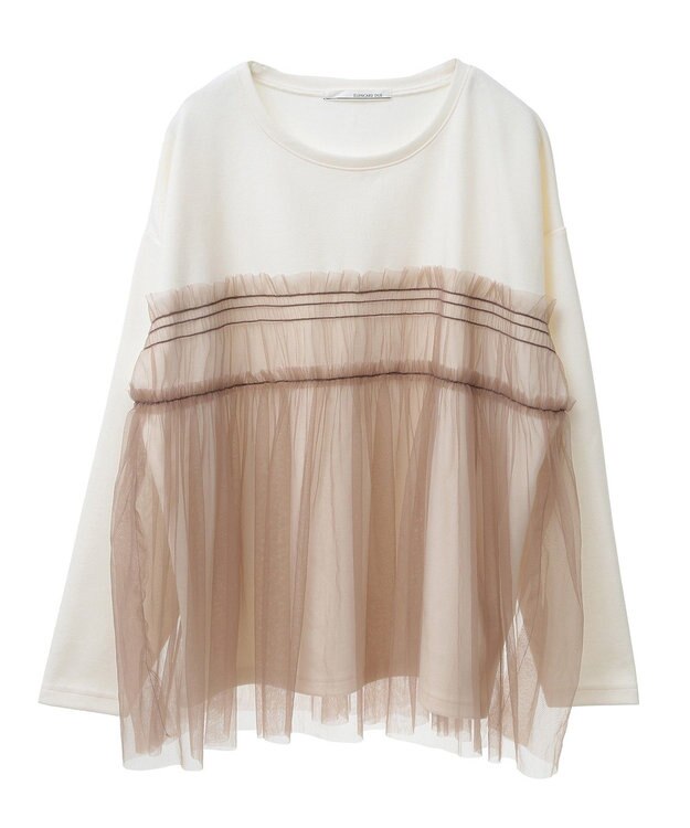 Green Parks ・ＥＬＥＮＣＡＲＥ　ＤＵＥ　チュールレイヤープルオーバ Off White