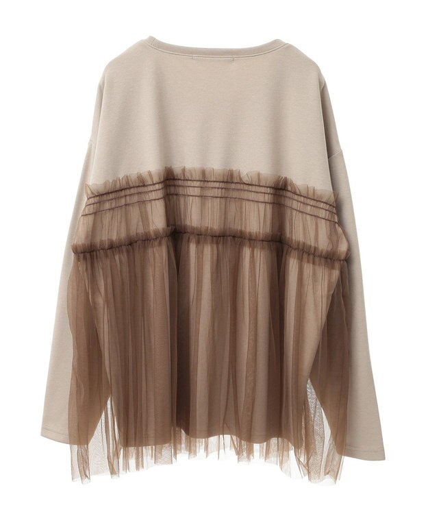 Green Parks ・ＥＬＥＮＣＡＲＥ　ＤＵＥ　チュールレイヤープルオーバ Gray Beige