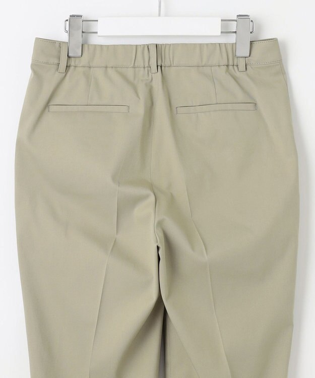 J.PRESS LADIES L 【WEB限定カラーあり・セットアップ対応・洗える・撥水・防汚】コットンFITTYシャーク テーパード パンツ ライトグリーン系