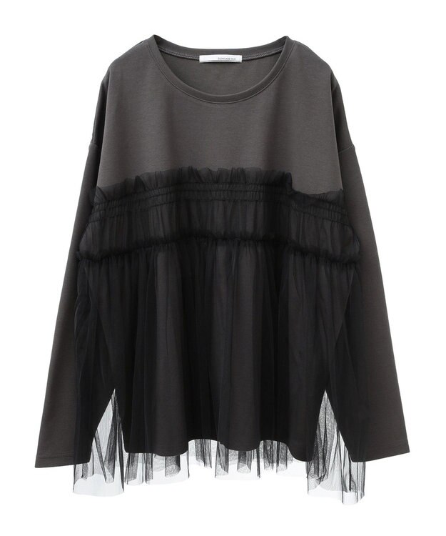 Green Parks ・ＥＬＥＮＣＡＲＥ　ＤＵＥ　チュールレイヤープルオーバ Charcoal Gray