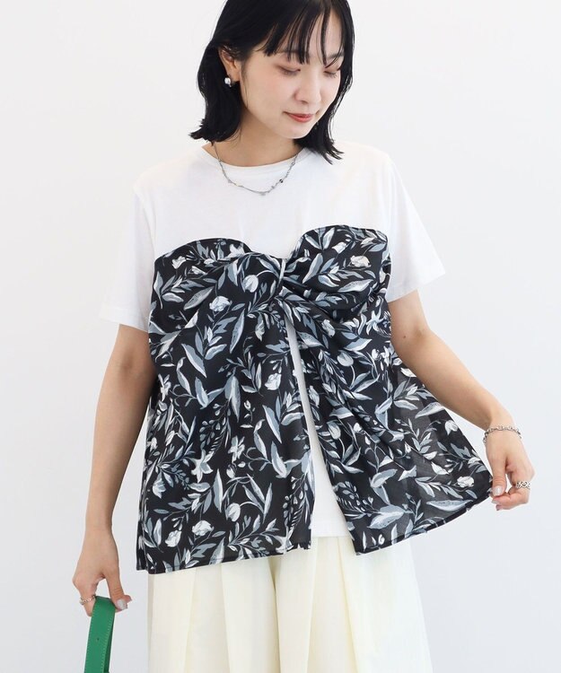 Green Parks スカーフドッキングプルオーバー Black