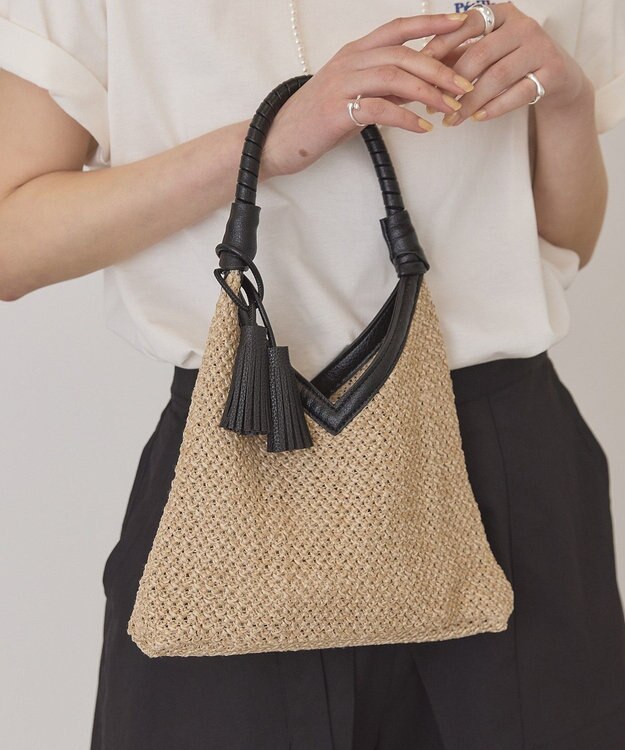 AMERICAN HOLIC 【2点SET】巾着付トライアングルミニトートバッグ Beige