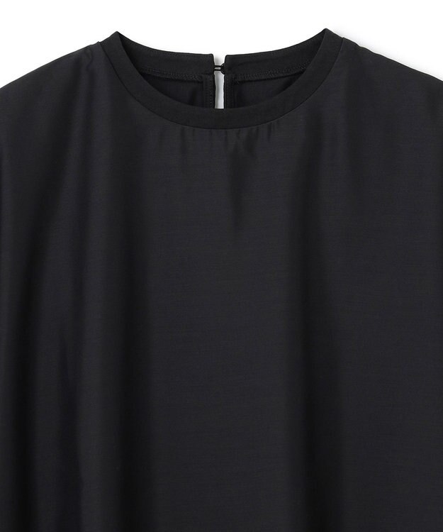 UNFILO L 【洗える】シアーレイヤード Tシャツ ブラック