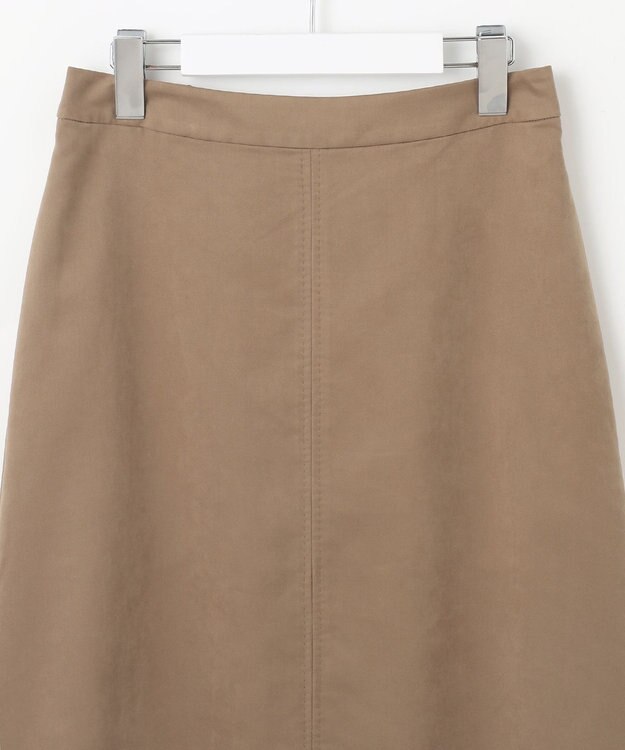 J.PRESS LADIES L 【洗える】シルセームスエード スカート モカ系