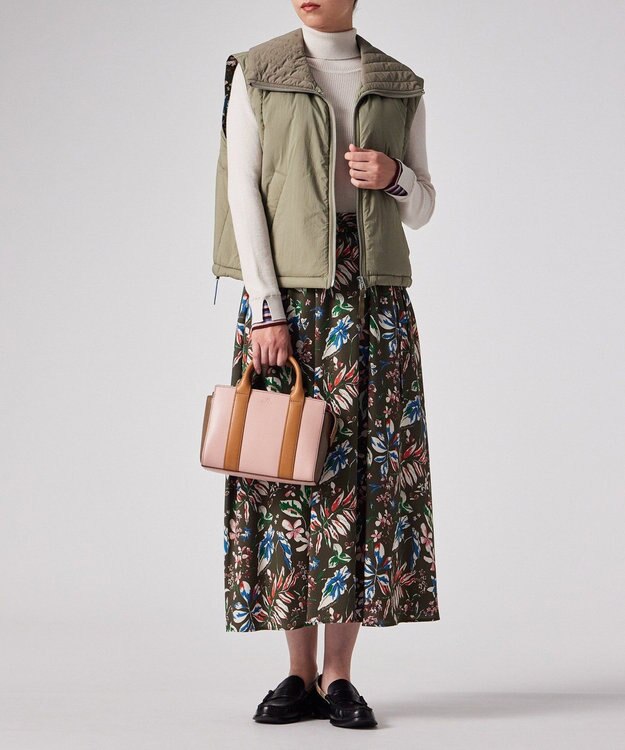 Paul Smith タフタ スタンドカラー ベスト グレイッシュベージュ