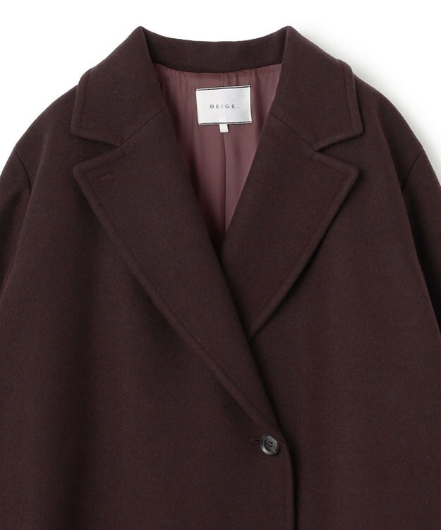 BEIGE， GABELLE / ロング丈チェスターウールコート Bordeaux