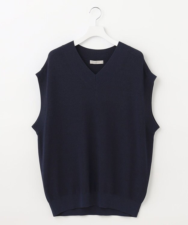 UNFILO MENS イージーケア ニットベスト [23年春夏商品] ネイビー
