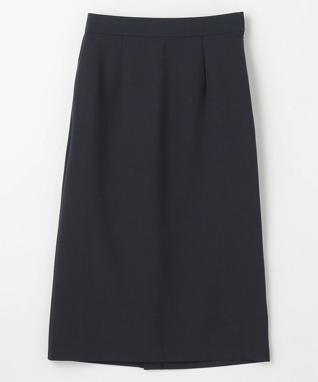 ANY 【洗濯機可/ストレッチ/ウエストゴム/セットアップ可】イージーケアタイトスカート ネイビー