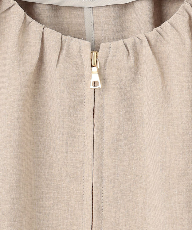 J.PRESS LADIES S 【洗える・接触冷感・防シワ・吸水速乾】BREEZE COOL  ノーカラー ブルゾン ベージュ系