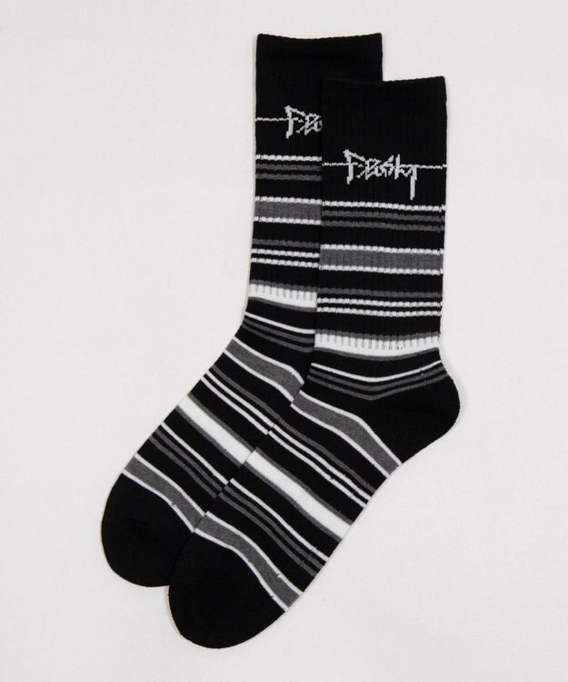 WEGO マルチボーダーソックス（R）　 ブラック