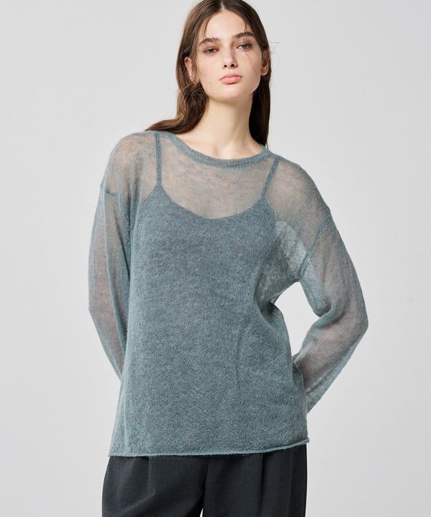 uncrave モヘアニット トップス（uncrave WHITE） アッシュミント