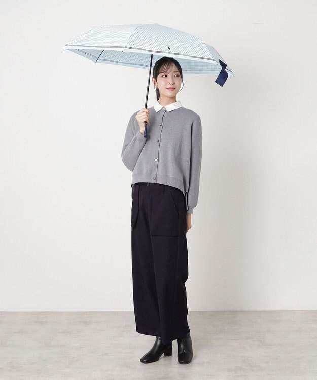 MOONBAT POLO RALPH LAUREN(ポロ ラルフローレン) ツイルドットポロポニー 雨傘 折りたたみ傘 サックスブルー