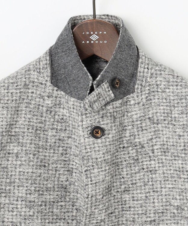 JOSEPH ABBOUD 【イタリア素材/軽量/ストレッチ】スライバー千鳥 ジャケット ライトグレー系3