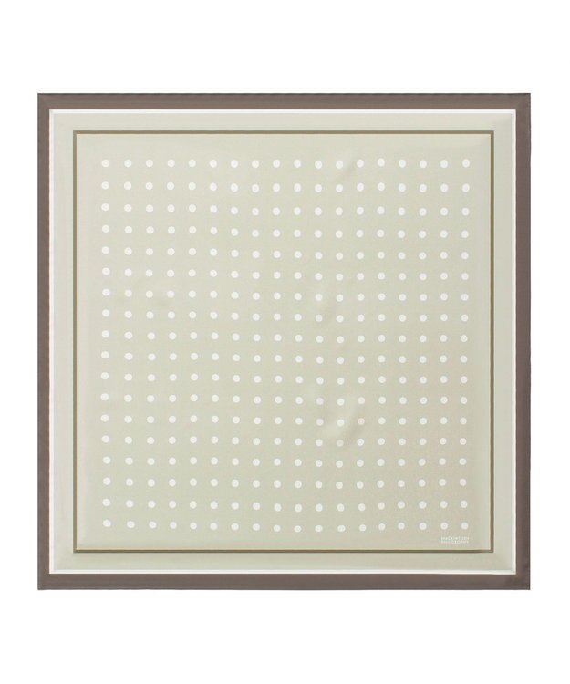 MOONBAT 【シルク100%】MACKINTOSH PHILOSOPHY(マッキントッシュ フィロソフィー）ドット シルクプリントスカーフ 日本製 68cm×68cm UV対策 ベージュ