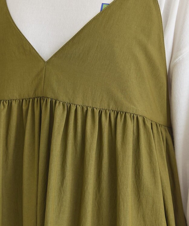 AMERICAN HOLIC 【選べる丈】Ｖネックワンピース Khaki