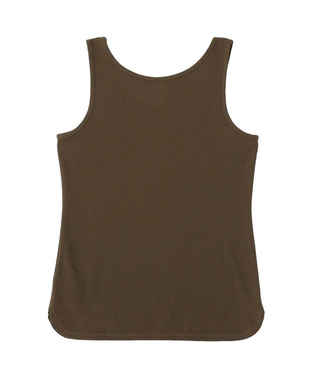 YECCA VECCA 2wayスクエアリブタンクトップ Brown