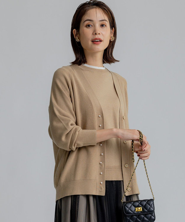 組曲 L 【WEB限定】リラクシーツインニットセット ベージュ系