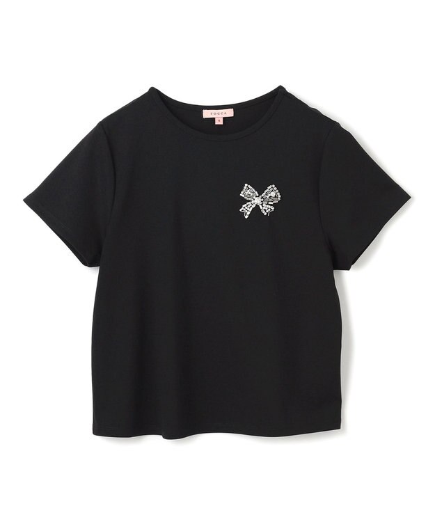 TOCCA 【美人百花掲載】BOW BIJOUX Tシャツ ブラック系
