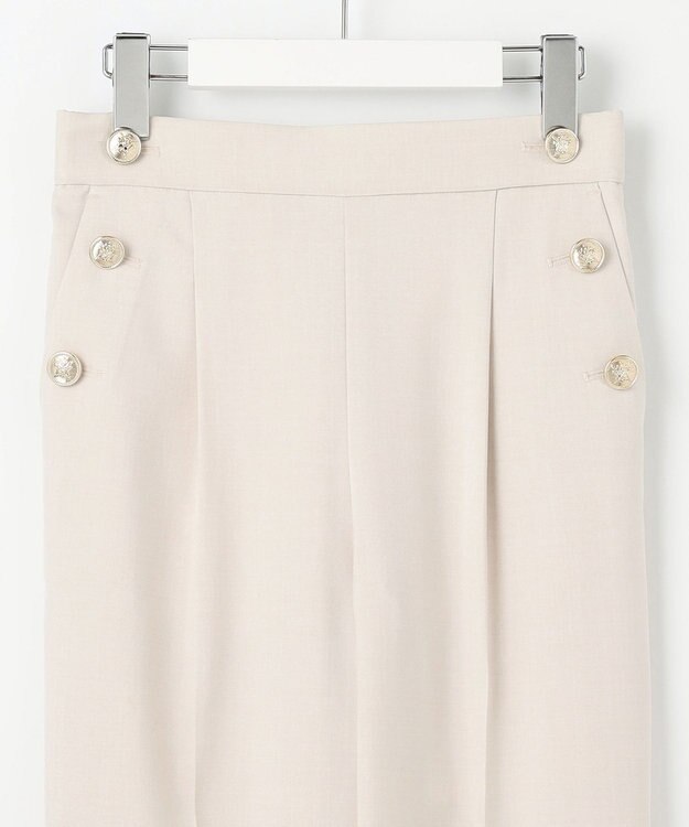 Feroux 【洗える】マリンテーパードパンツ アイボリー系