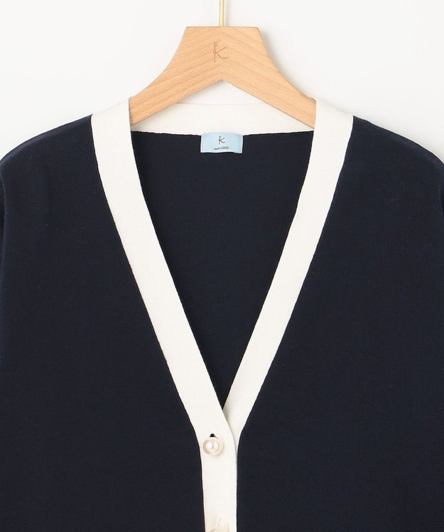 組曲 S 【アンサンブル対応可】CHAIニット バイカラーカーディガン ネイビー系