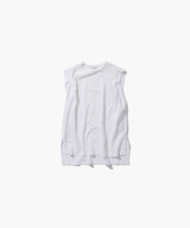 ATON SHRINK FRESCA JERSEY | スリーブレスプルオーバー WHITE