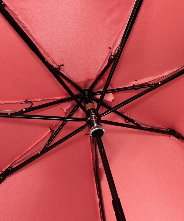 AURORA JILL STUART ジル スチュアート バイカラー柄 雨傘（折り畳みミニ傘） レッド