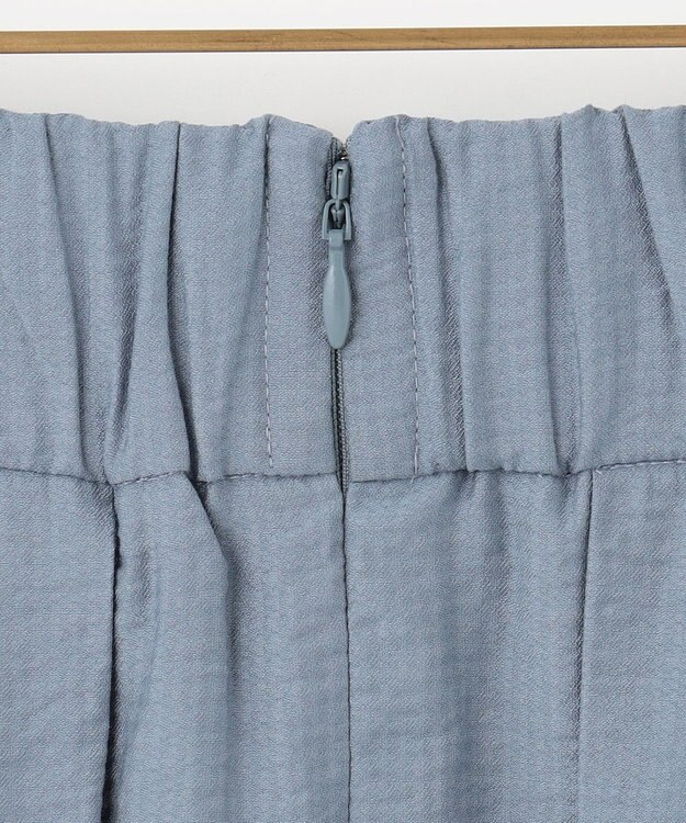 組曲 【セットアップ対応・ウエストゴム仕様】ニュアンスシフォン スカート サックスブルー系