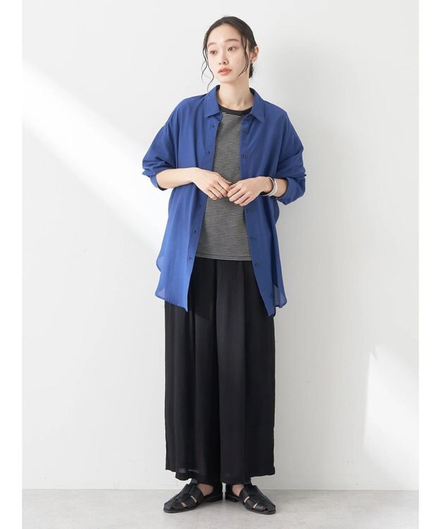 earth music&ecology レーヨンクレープイージーパンツ Black