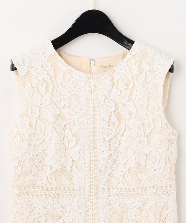 GRACE CONTINENTAL レースタイトドレス キナリ