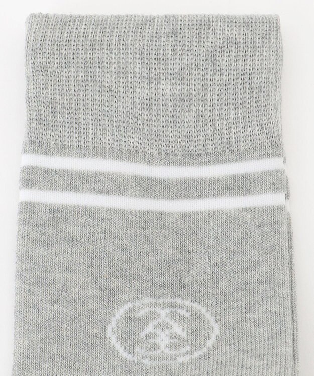 23区GOLF 【WOMEN】ライン入リ ニーハイソックス ライトグレー系