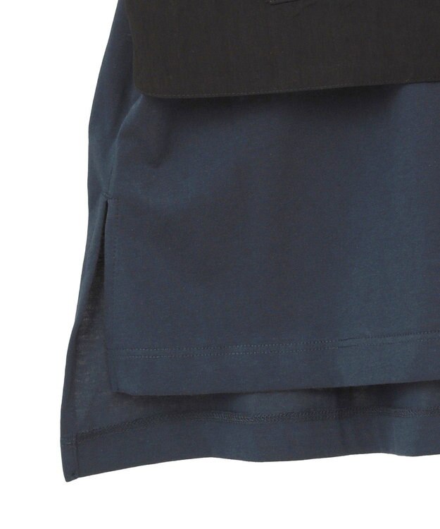 YECCA VECCA ビスチェレイヤード風デザインTee Navy