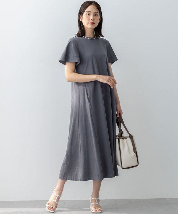 組曲 サマージャージフレア ワンピース グレー系