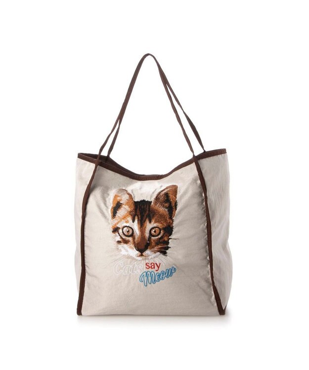 UNBILLION 【テレビ ドラマ着用アイテム】カシュカシュ cachecache / アソート柄刺繍トートバッグ ライトグレー