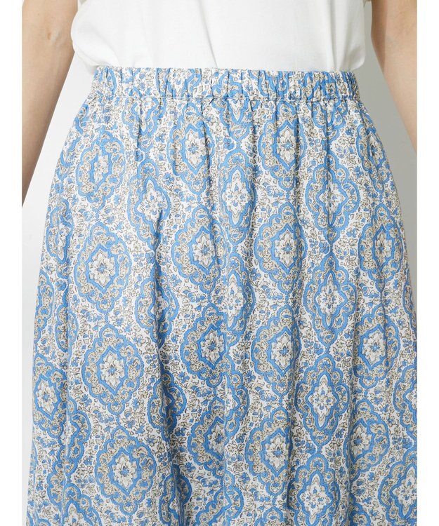 CRAFT STANDARD BOUTIQUE インド綿Ａラインスカート Blue