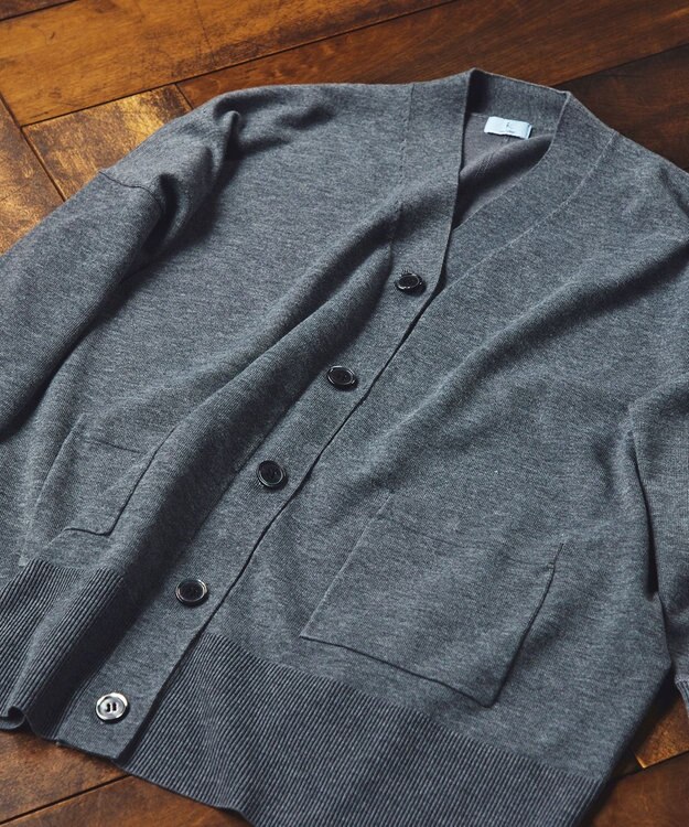 組曲 ビックシルエット カーディガン グレー系