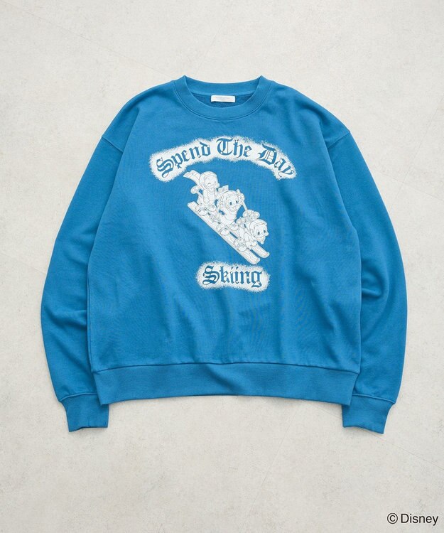 Green Parks ミッキー＆フレンズ／プリント裏毛プルオーバー Blue